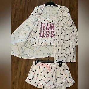 NWT sz large 3 pc pajama set FLAWLESS